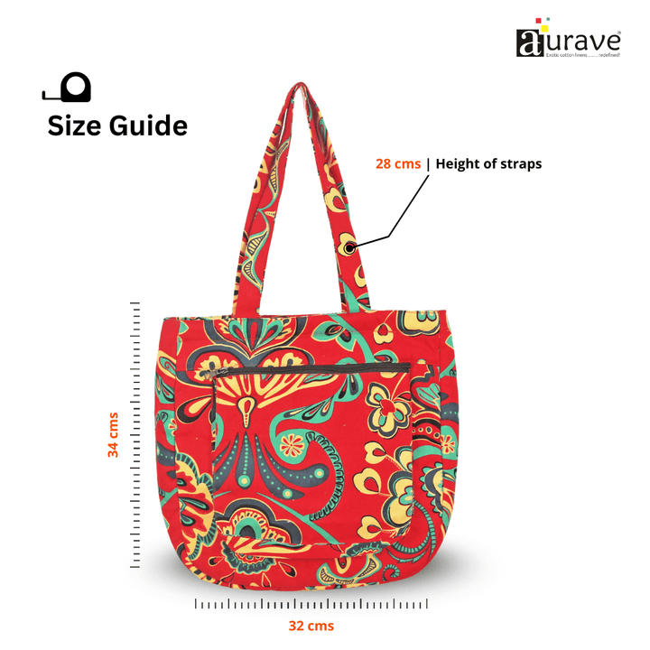 Shopper/Tote Bag, Red    Size Guide 