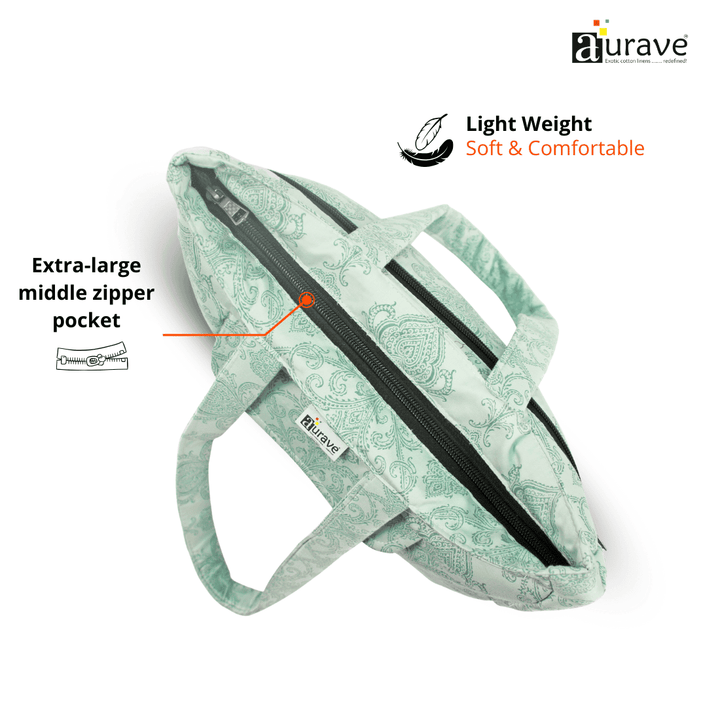 Shopper/Tote Bag extra-large middle zipper pocket 