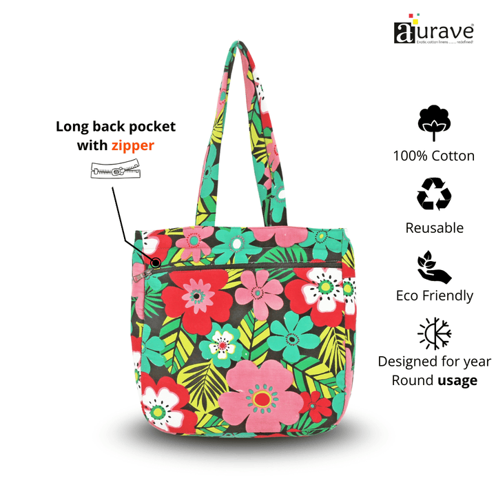 Lightweight Eco-Friendly Shopper/Tote Bag, Multicolor