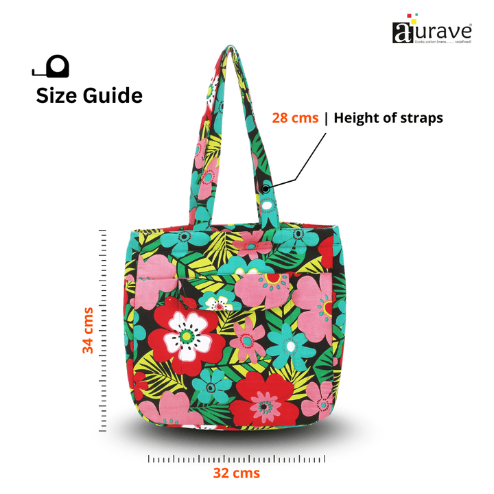 Shopper/Tote Bag, Multicolor with size guide 
