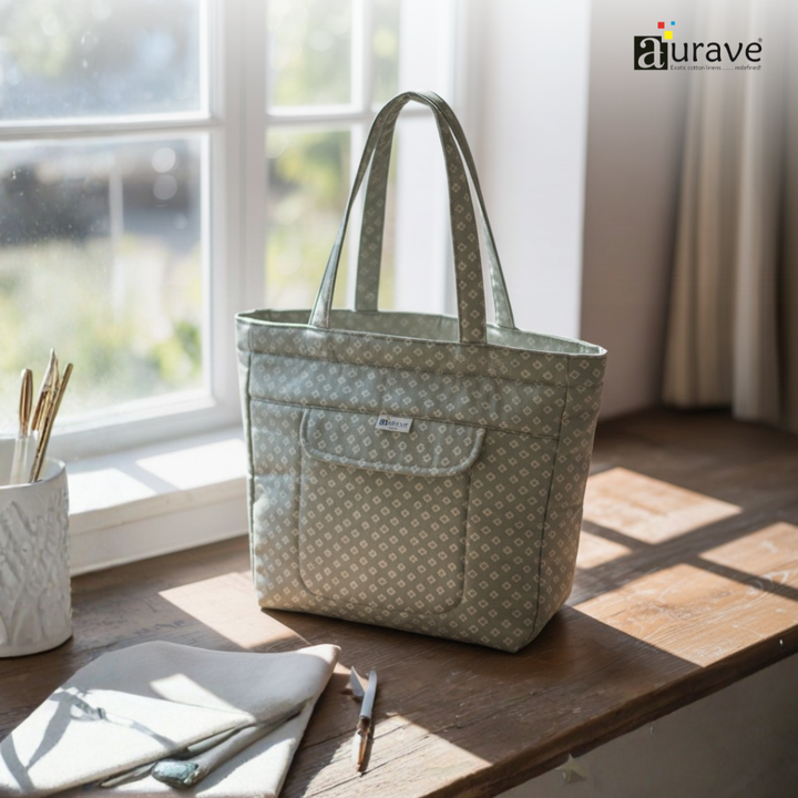 Premium Cotton Lightweight Eco-Friendly Shopper/Tote Bag, Misty Grey