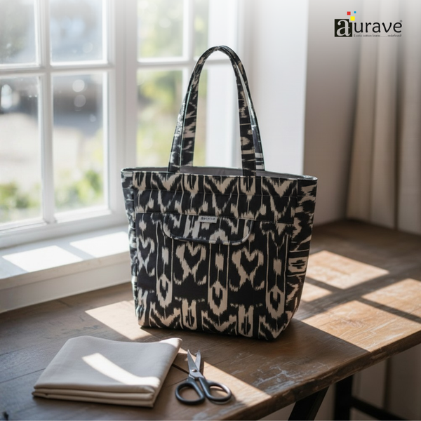 Premium Cotton Lightweight Eco-Friendly Shopper/Tote Bag, Black