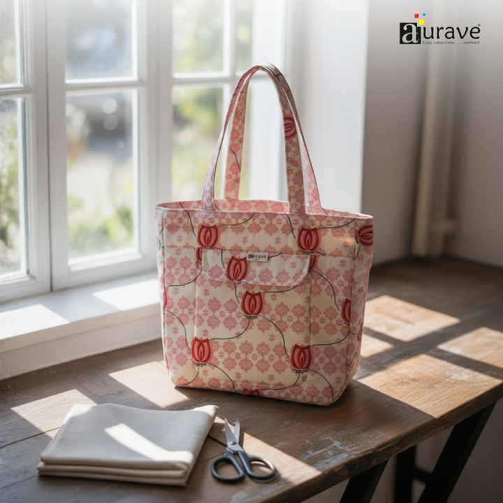 Cotton Lightweight Eco-Friendly Shopper/Tote Bag, Pink