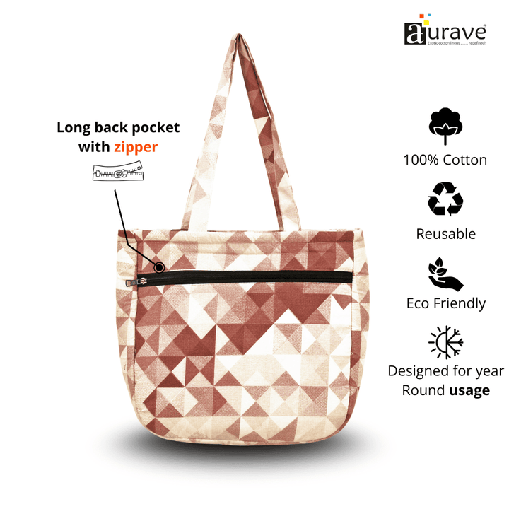 Premium Cotton Lightweight Eco-Friendly Shopper/Tote Bag, Rust