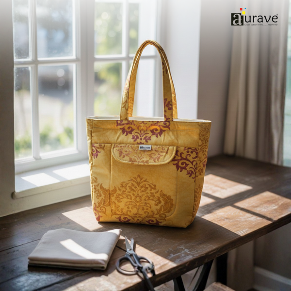 Premium Cotton Lightweight Eco-Friendly Shopper/Tote Bag, Mustard