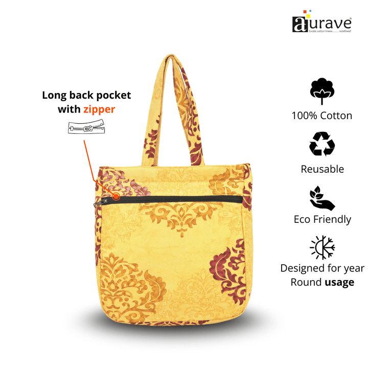Premium Cotton Lightweight Eco-Friendly Shopper/Tote Bag, Mustard