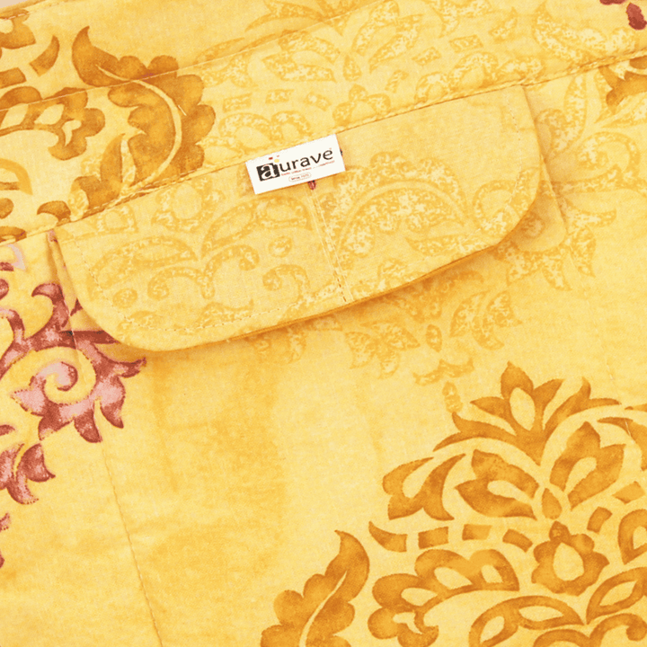 Close up view Shopper/Tote Bag, Mustard