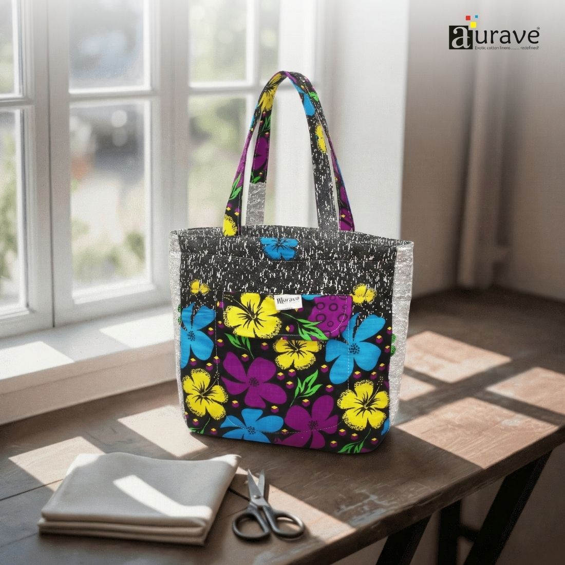 Premium Cotton Lightweight Eco-Friendly Shopper/Tote Bag, Multicolor