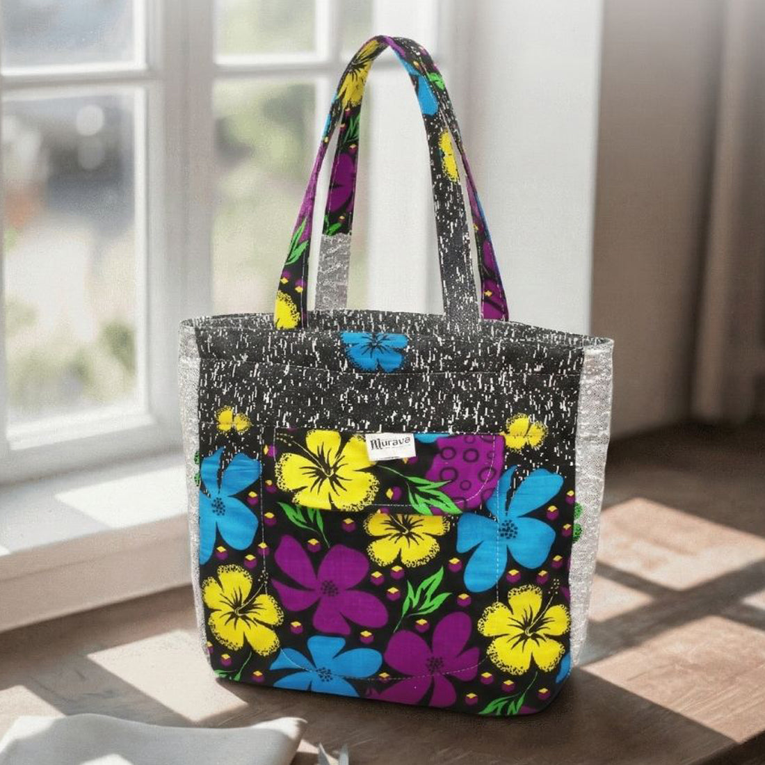 Premium Cotton Lightweight Eco-Friendly Shopper/Tote Bag, Multicolor