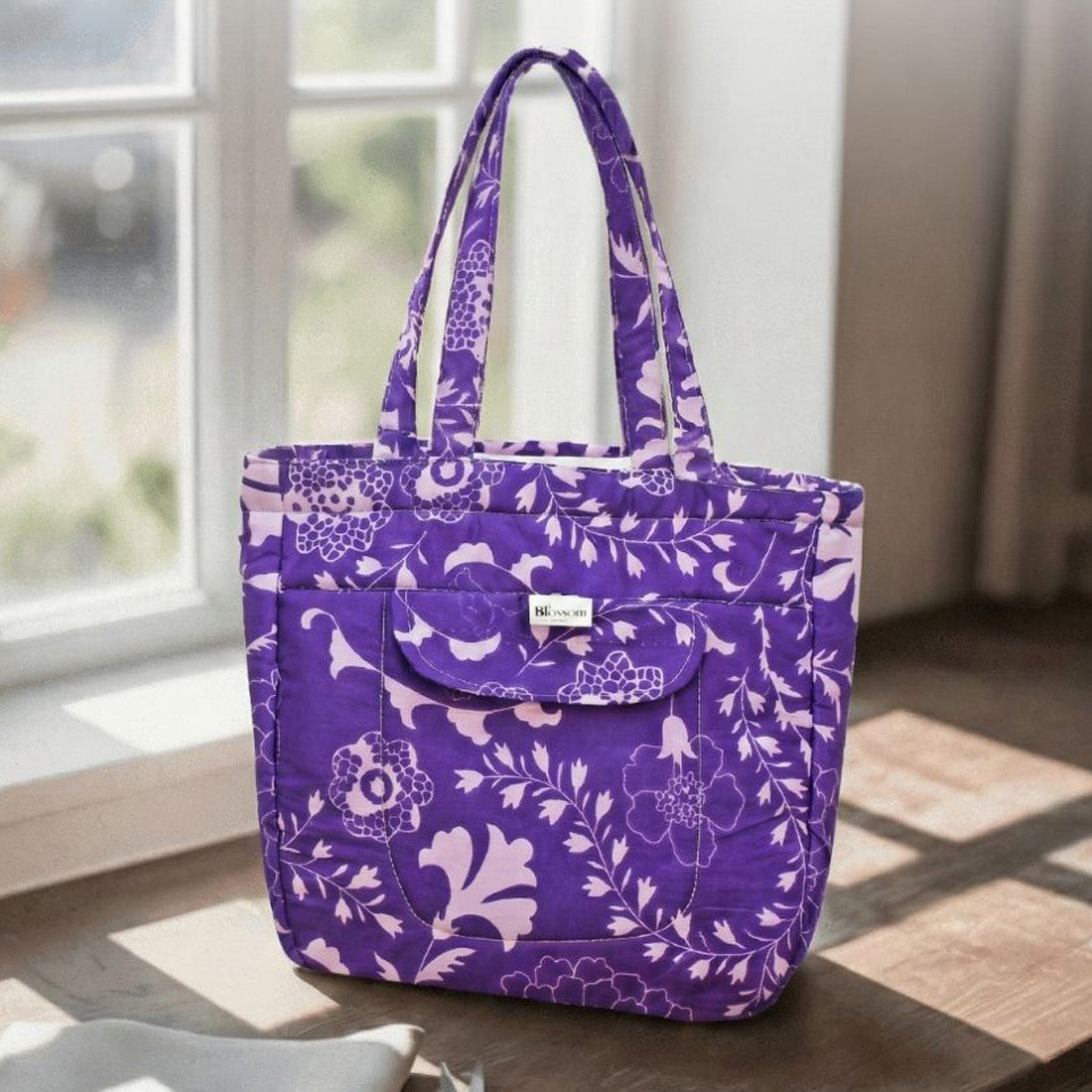 Premium Cotton Lightweight Eco-Friendly Shopper/Tote Bag, Purple