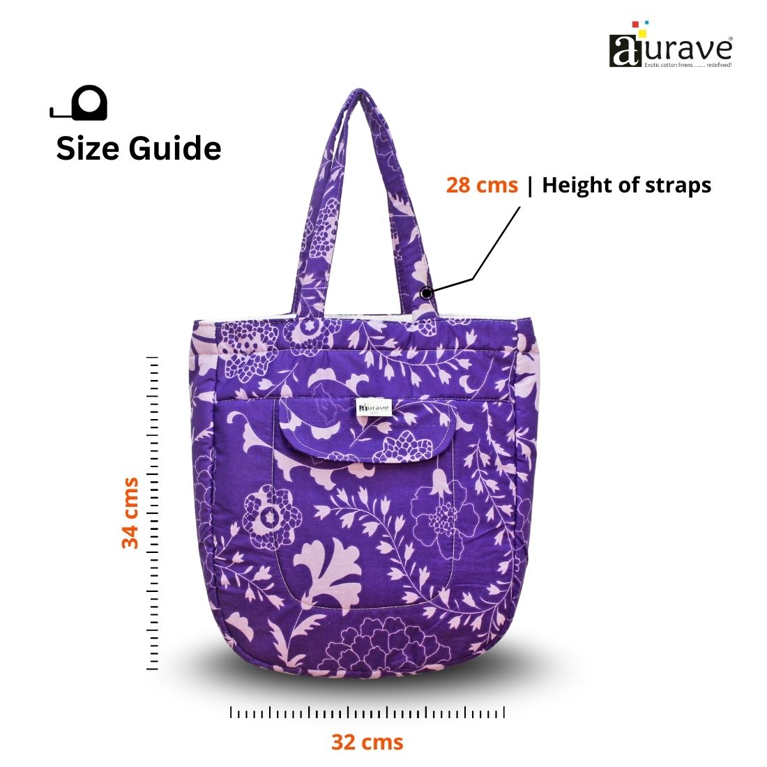 Premium Cotton Lightweight Eco-Friendly Shopper/Tote Bag, Purple