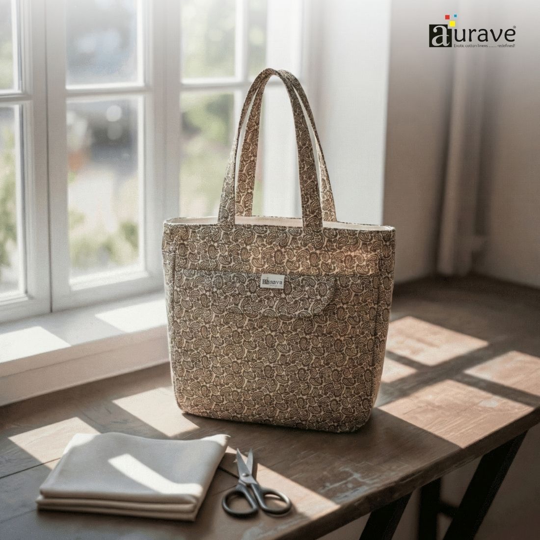 Premium Cotton Lightweight Eco-Friendly Shopper/Tote Bag, Brown