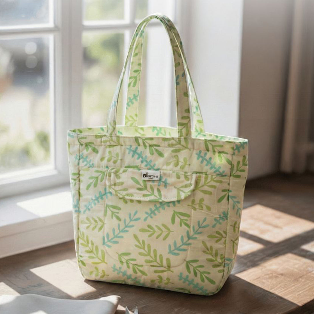 Premium Cotton Lightweight Eco-Friendly Shopper/Tote Bag, Green