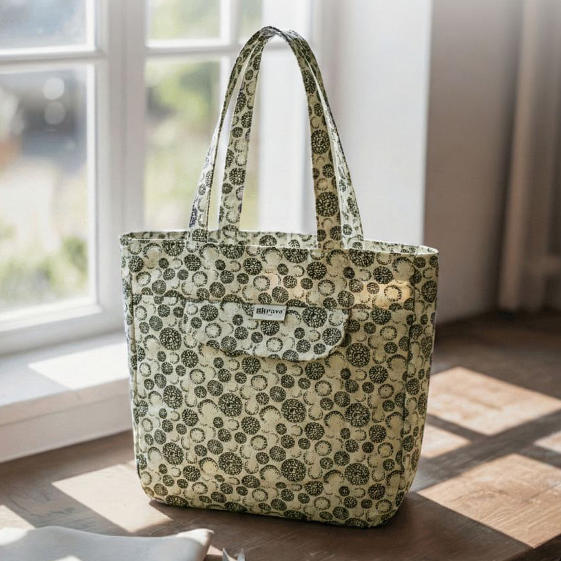 Premium Cotton Lightweight Eco-Friendly Shopper/Tote Bag, Beige