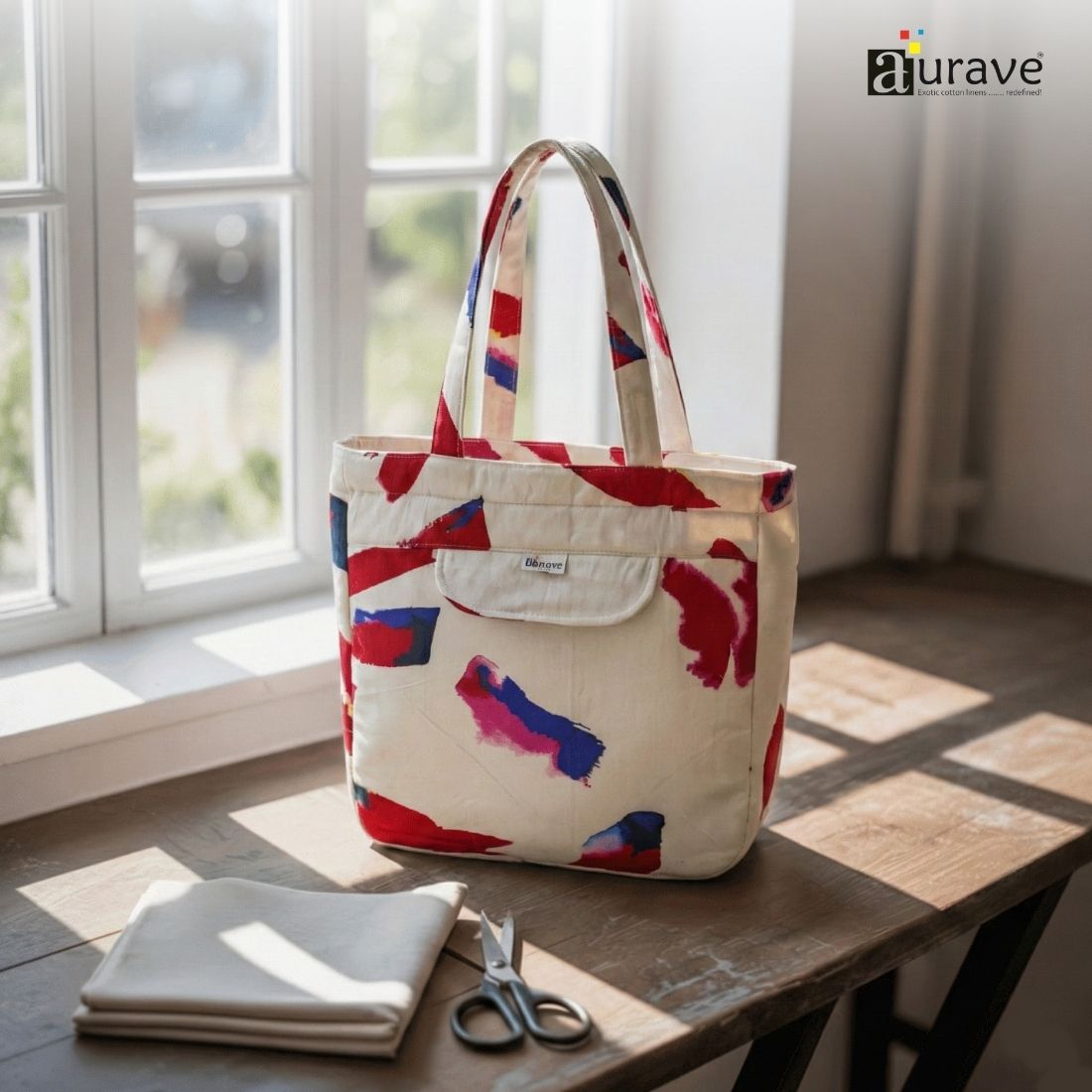 Premium Cotton Lightweight Eco-Friendly Shopper/Tote Bag, Multicolor