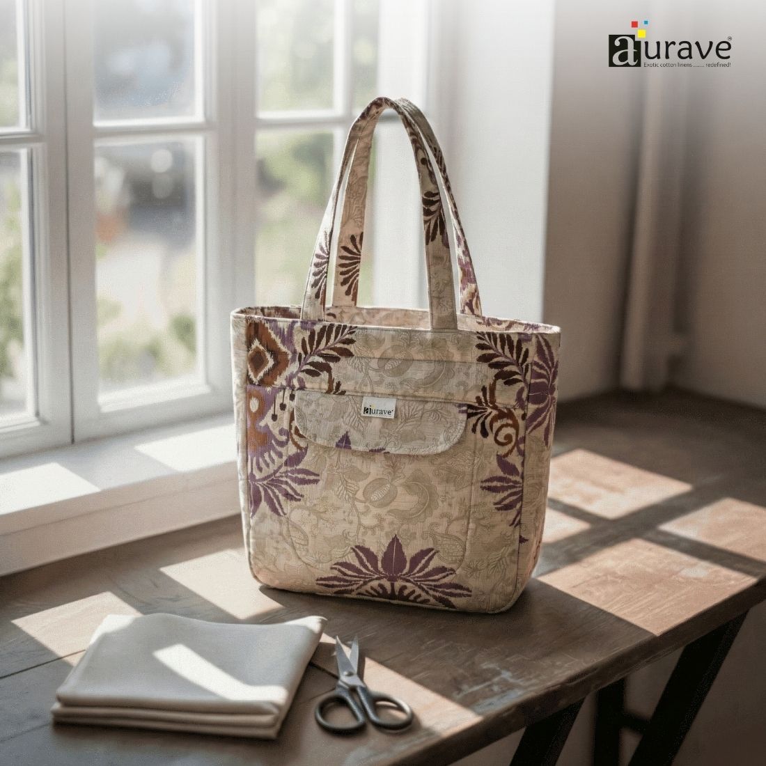 Premium Cotton Lightweight Eco-Friendly Shopper/Tote Bag, Multicolor