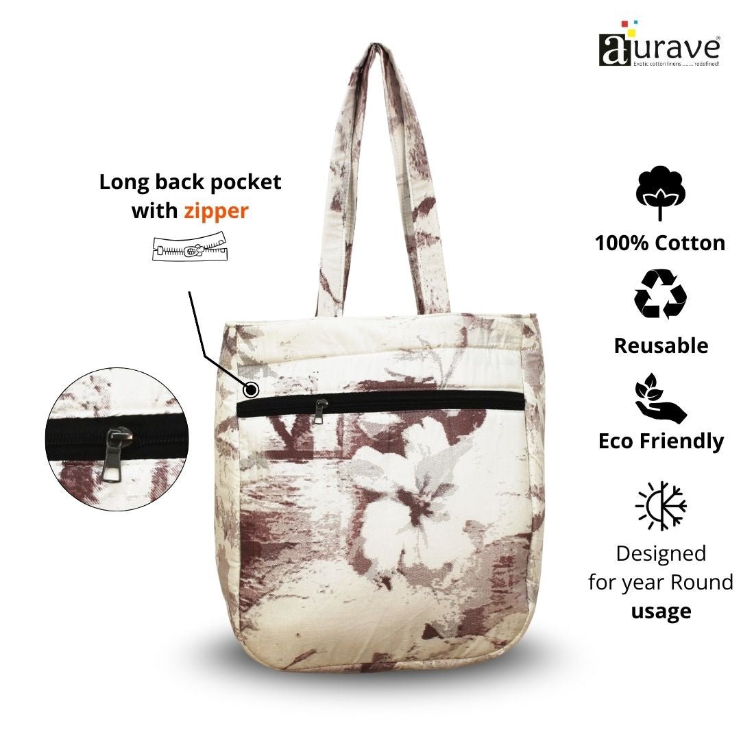 Premium Cotton Lightweight Eco-Friendly Shopper/Tote Bag, Purple