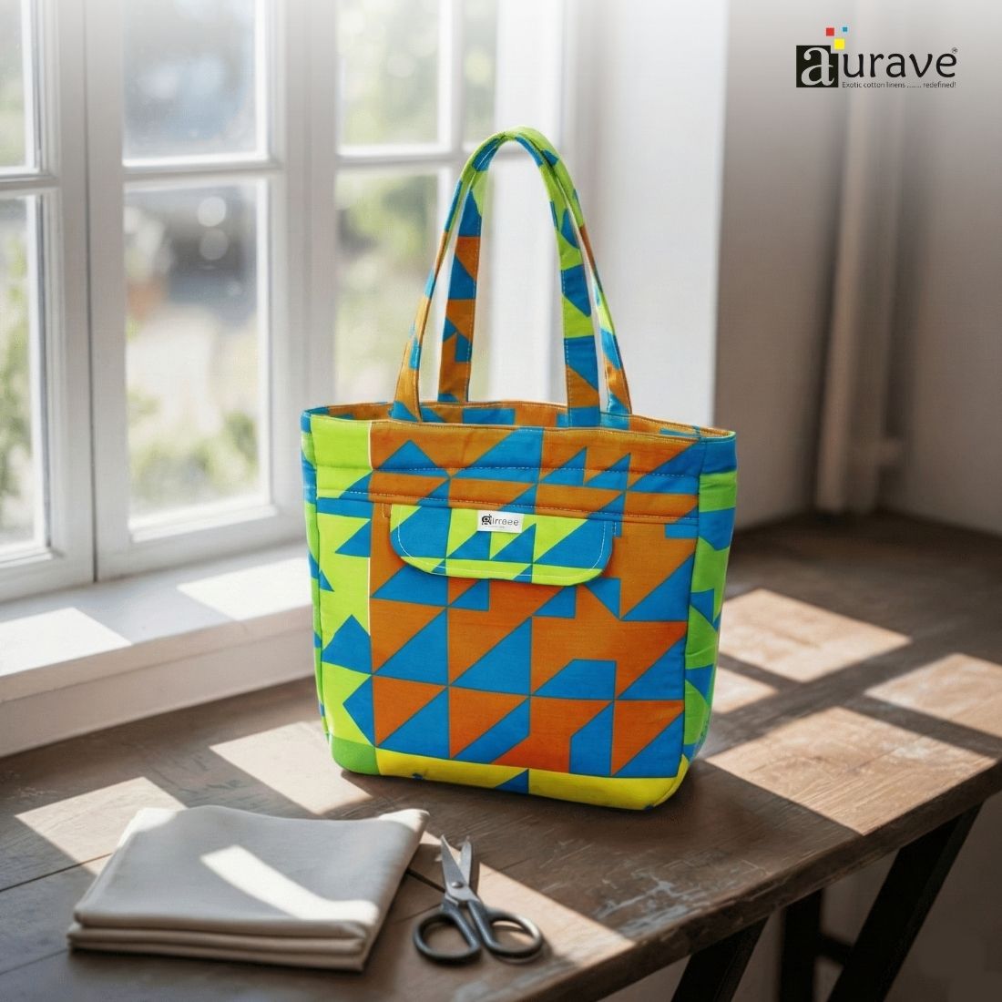 Premium Cotton Lightweight Eco-Friendly Shopper/Tote Bag, Multicolor