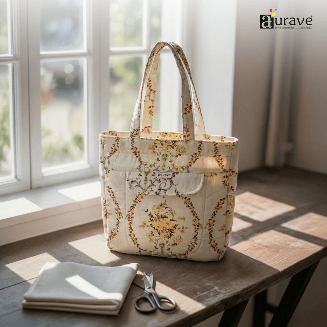 Premium Cotton Lightweight Eco-Friendly Shopper/Tote Bag, Yellow