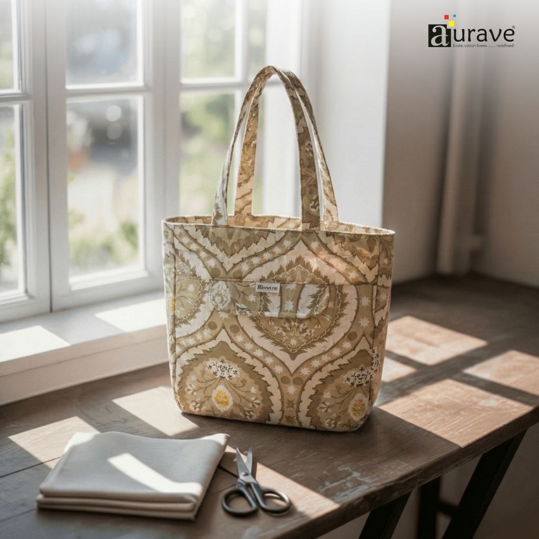 Premium Cotton Lightweight Eco-Friendly Shopper/Tote Bag, Brown