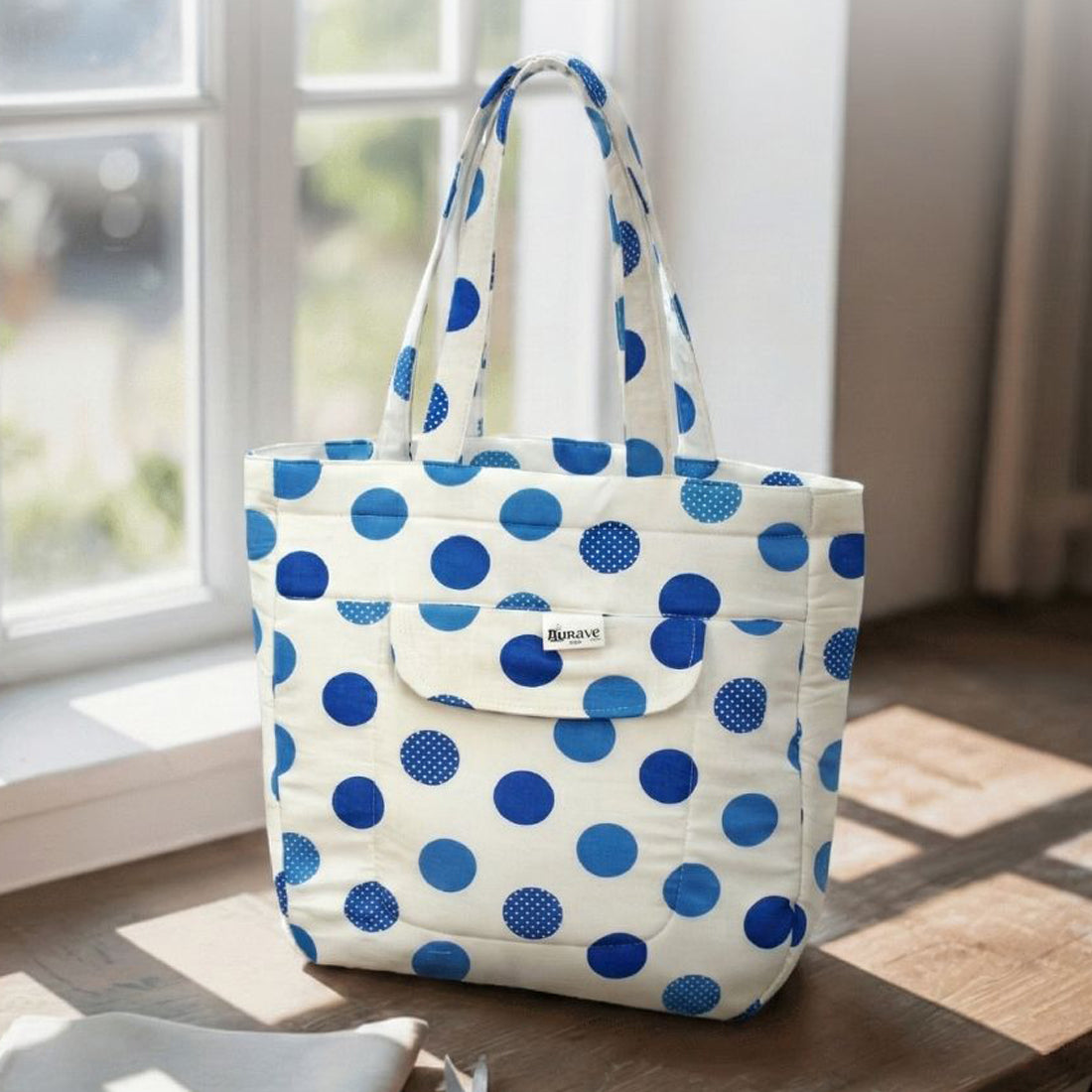 Premium Cotton Lightweight Eco-Friendly Shopper/Tote Bag, Blue