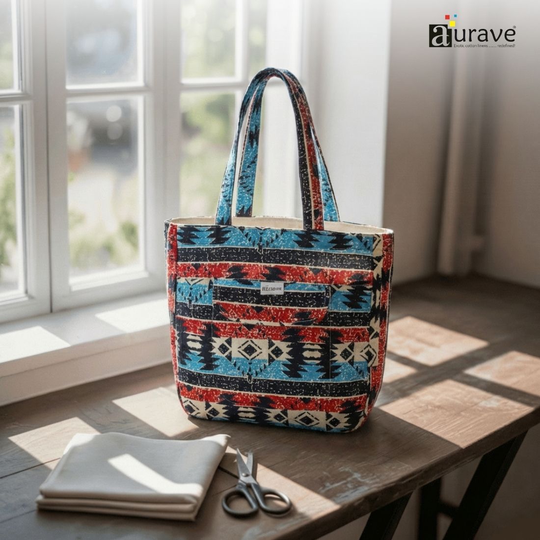 Premium Cotton Lightweight Eco-Friendly Shopper/Tote Bag, Multicolor