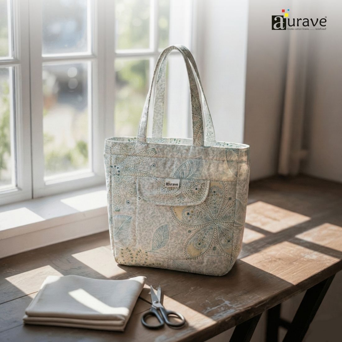 Premium Cotton Lightweight Eco-Friendly Shopper/Tote Bag, Aqua