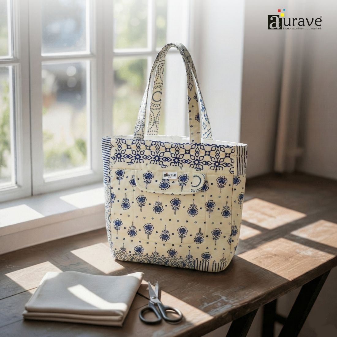 Premium Cotton Lightweight Eco-Friendly Shopper/Tote Bag, Multicolor