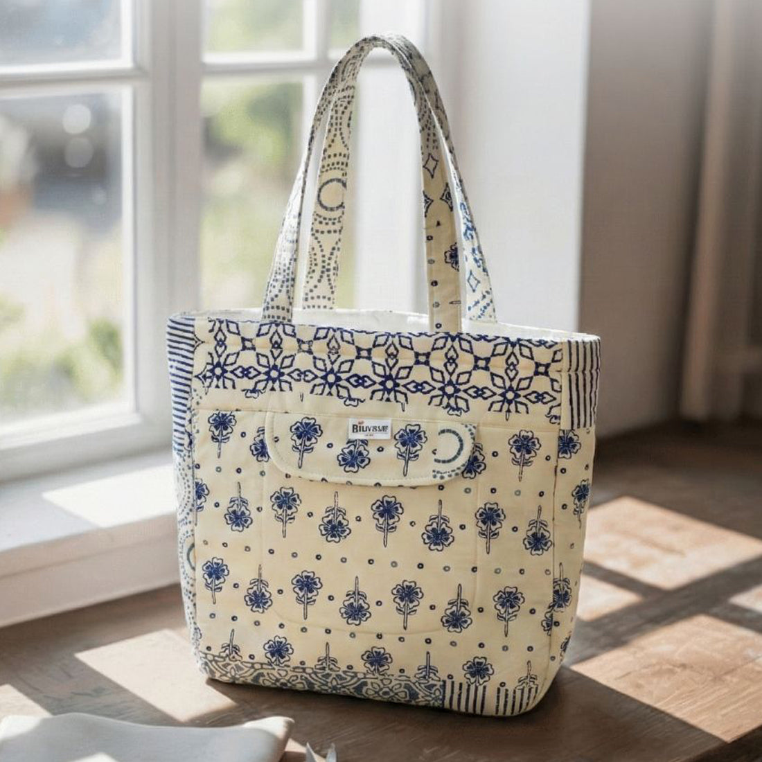 Premium Cotton Lightweight Eco-Friendly Shopper/Tote Bag, Multicolor