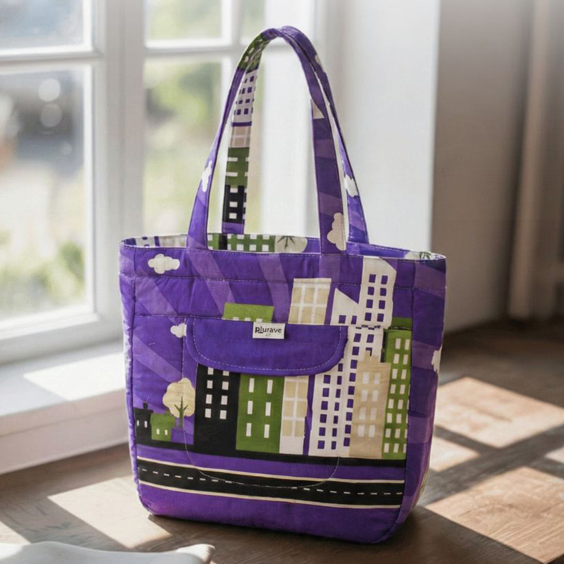 Premium Cotton Lightweight Eco-Friendly Shopper/Tote Bag, Purple