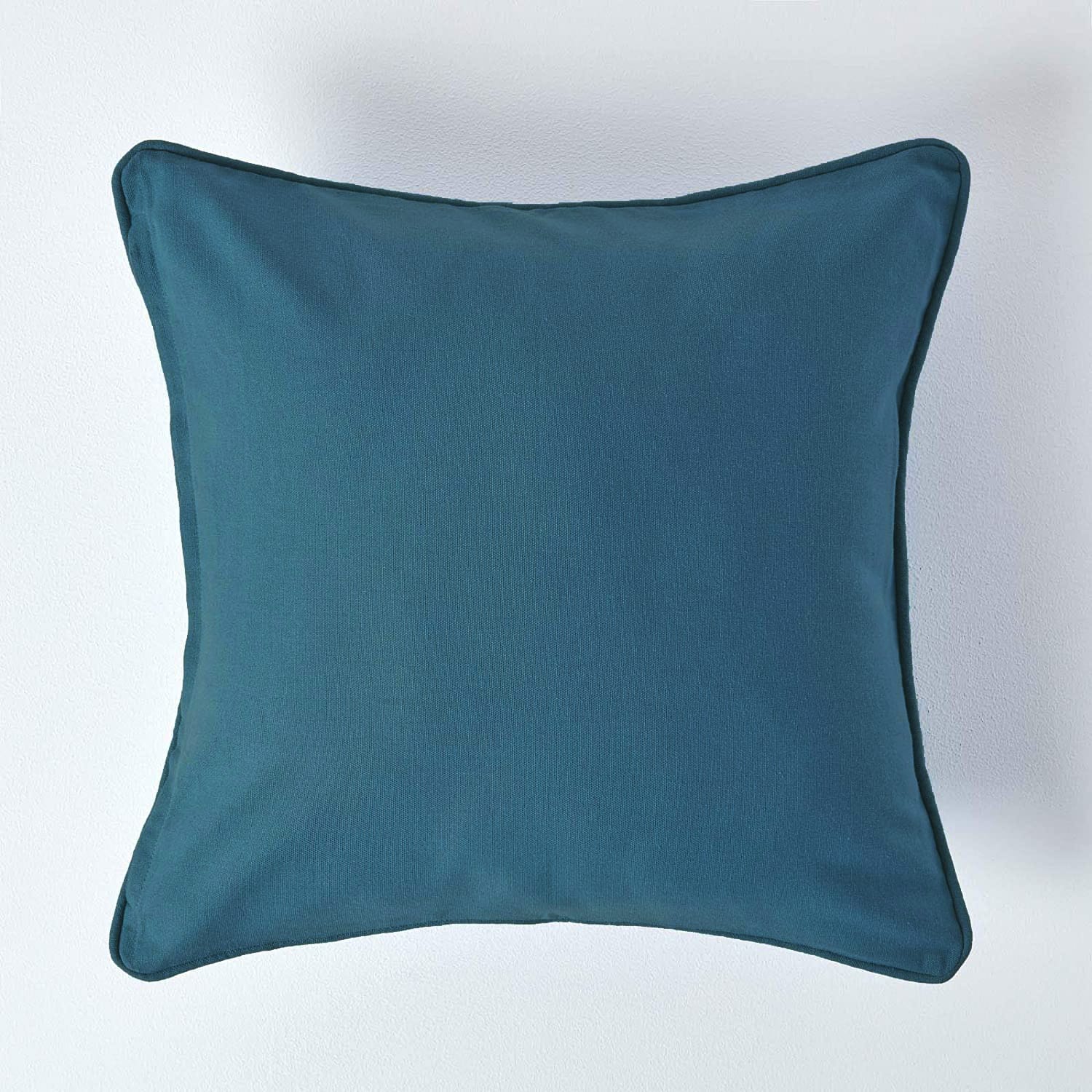 Plain Cotton Decorative Cushion Cover 1 Pc in Peacock Blue online at best prices