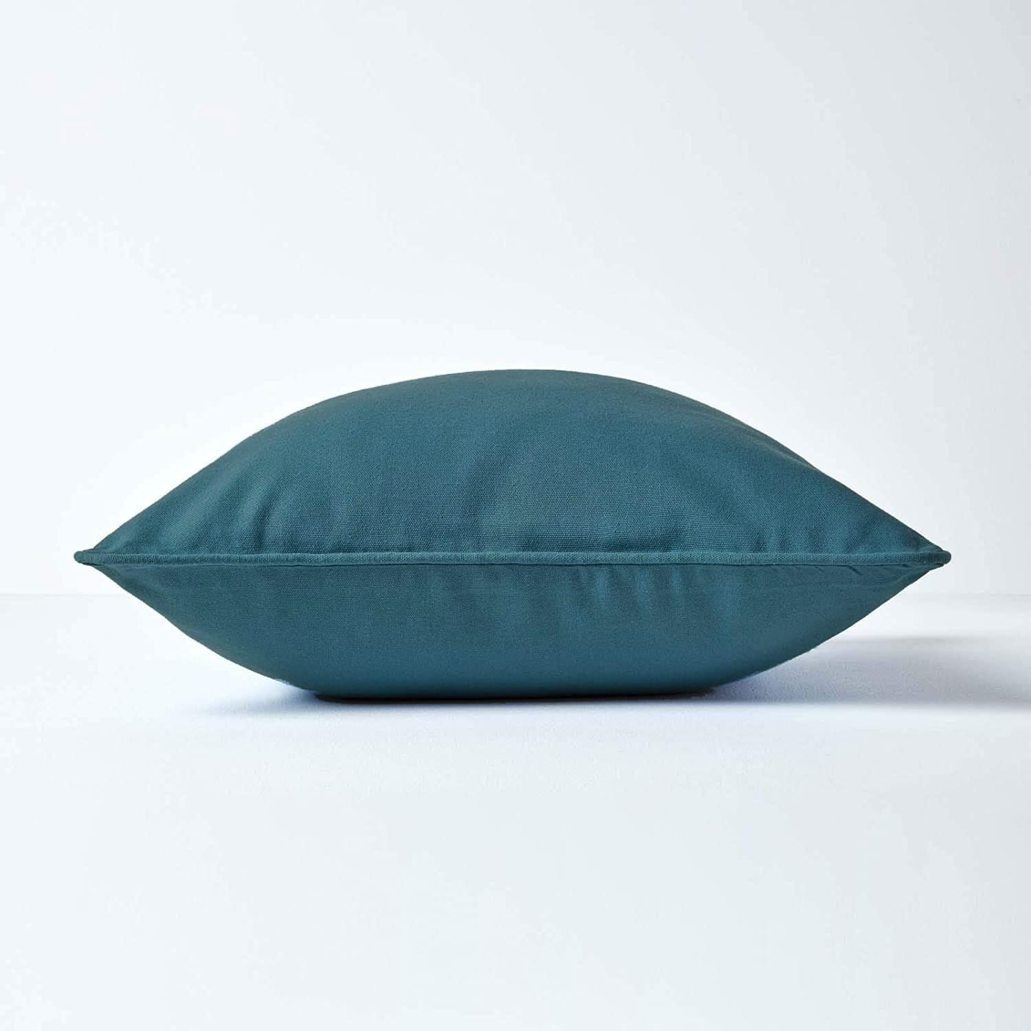 Plain Cotton Decorative Cushion Cover 1 Pc in Peacock Blue online at best prices