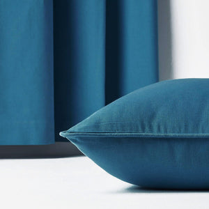 Plain Cotton Decorative Cushion Cover 1 Pc in Peacock Blue online at best prices