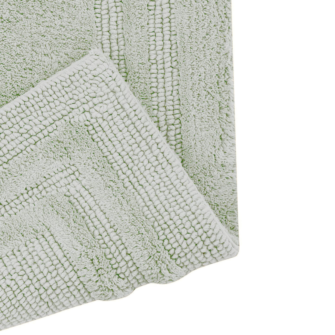 Close-up of Luxury Reversible Cotton Bathmat, Pista