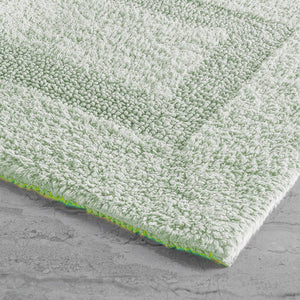 Close-up of Luxury Reversible Cotton Bathmat, Pista