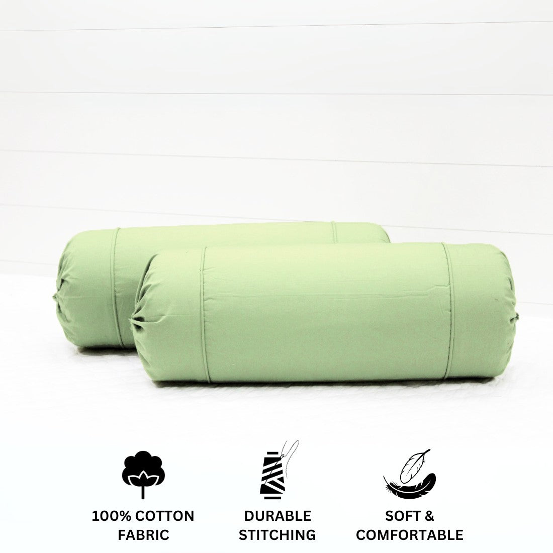 indicating material and features on a bolster cover set