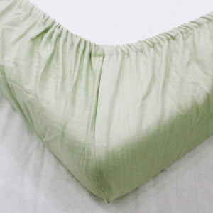 Mercerized Cotton Textured Weave Cotton Fitted Bedsheet 