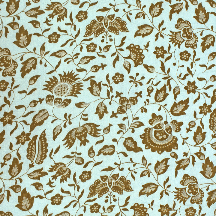 Full View Riva Floral Cotton Dohar, Coffee Design 