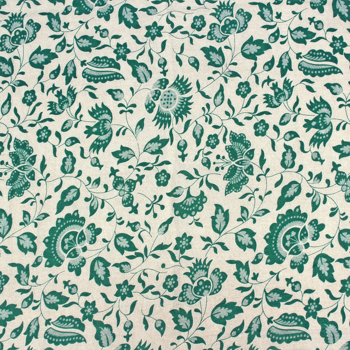 Riva Floral Cotton Dohar, Peacock Blue  Design 