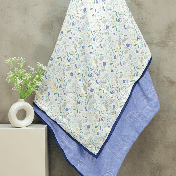 Riva Floral Cotton Dohar, Blue