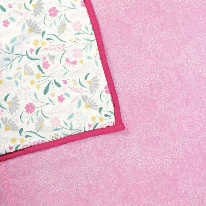 Riva Floral Cotton Dohar, Magenta