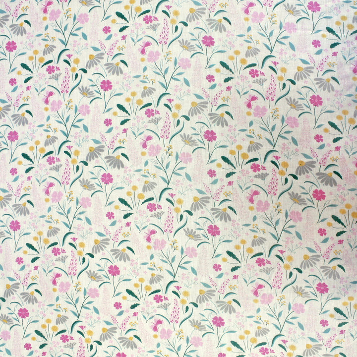 Riva Floral Cotton Dohar, Magenta Design 