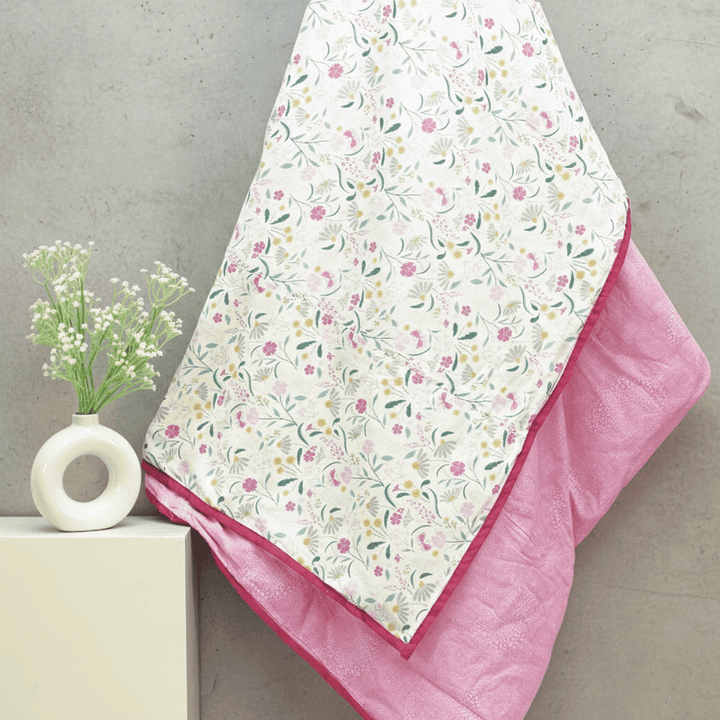 Riva Floral Cotton Dohar, Magenta