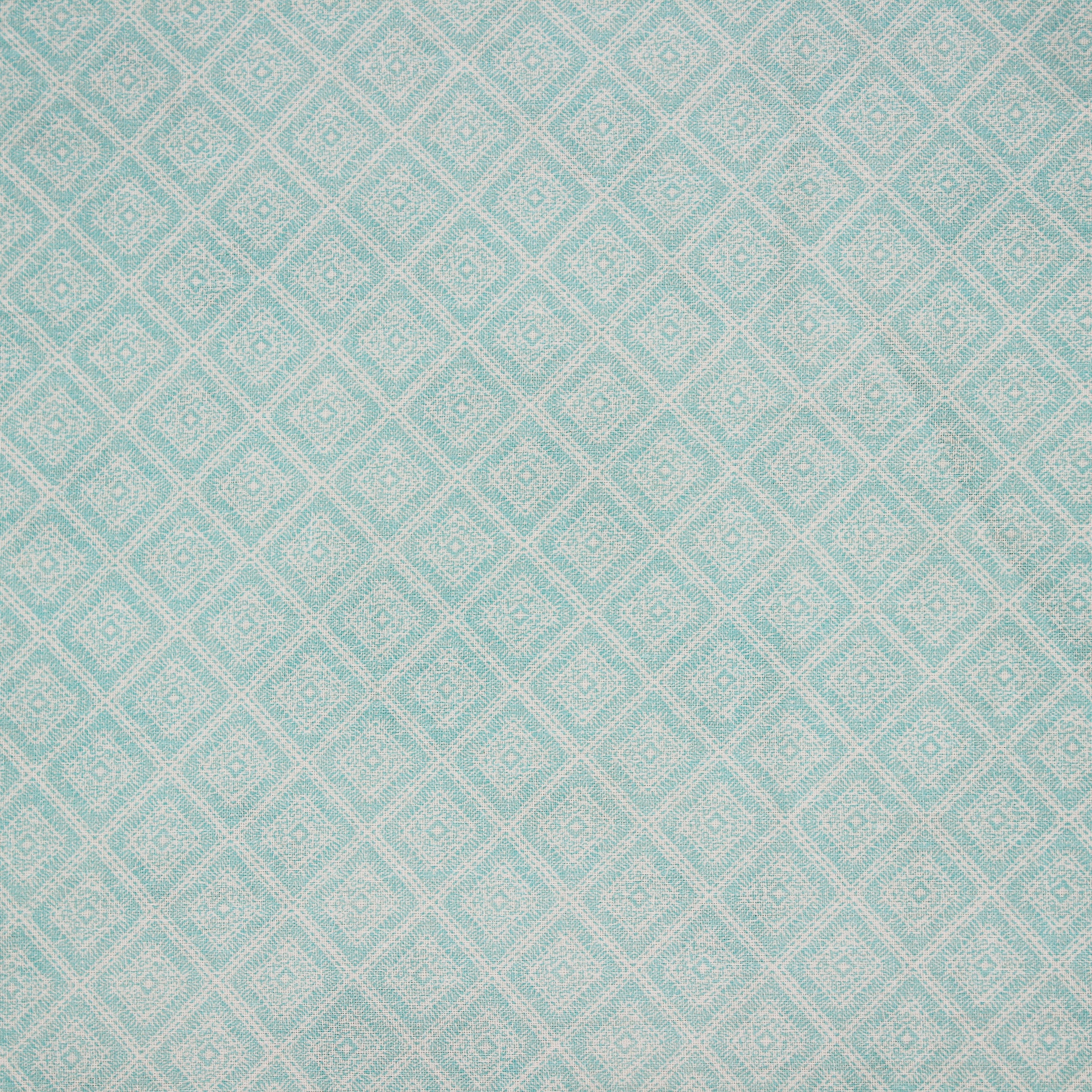 Full View Riva Floral Cotton Dohar, Aqua Design