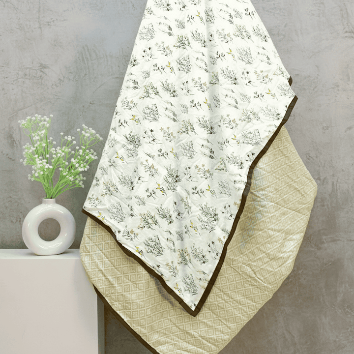 Riva Floral Cotton Dohar, Coffee Design 