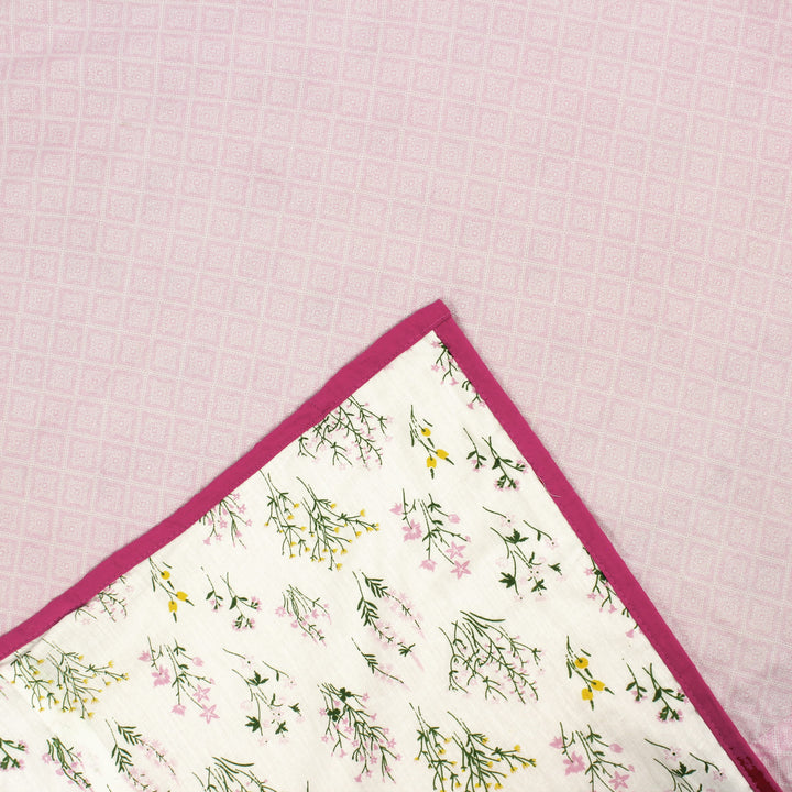 Riva Floral Cotton Dohar, Magenta