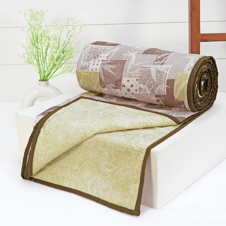 Riva Floral Cotton Dohar, Coffee