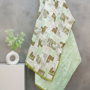 Riva Floral Cotton Dohar, Green