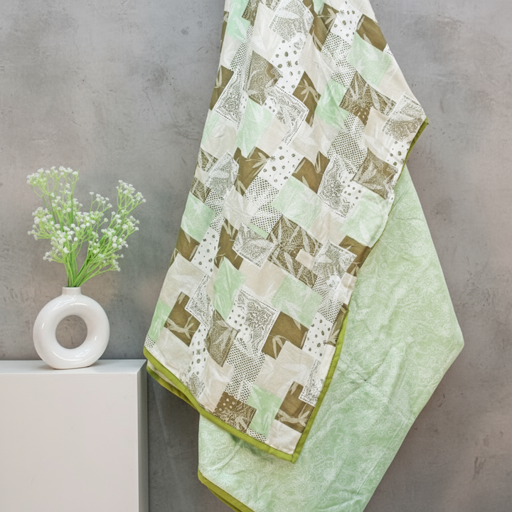 Riva Floral Cotton Dohar, Green