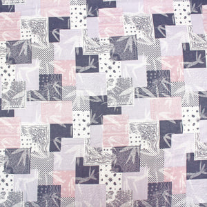 Full View Riva Floral Cotton Dohar, Purple Design 